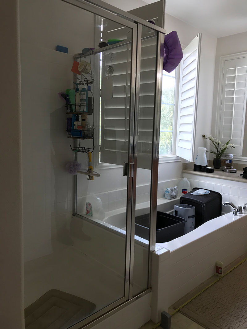 Custom his and hers shower replacement - Winchester, CA