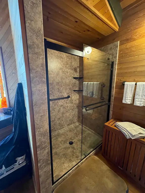 Tub to Shower Conversion - Lake Arrowhead, CA